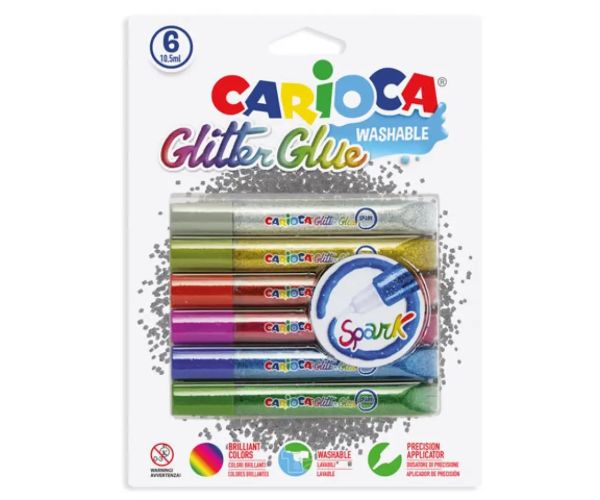Set de decorație cu sclipici Classic  6 bucăți