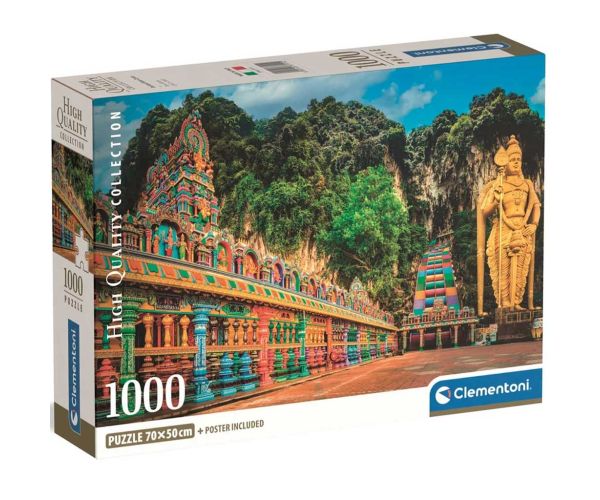 Puzzle Painted Batu Caves HQC 1000 de piese cu poster - Clementoni