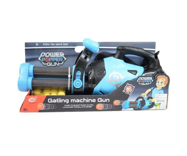 Power Popper Gun: Pistol cu ​​burete cu trei trageri cu gloanțe de burete 55cm