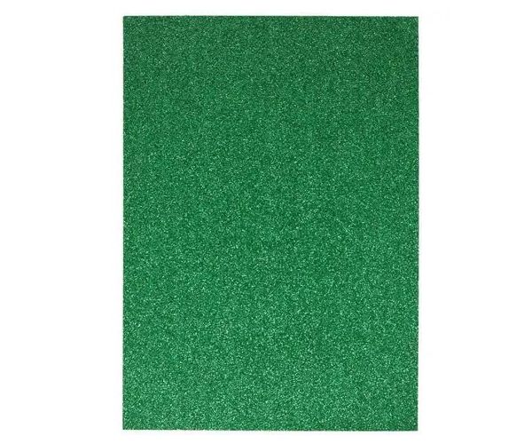 Spirit: Burete spumă sclipici foaie decorativă verde A4 1bc