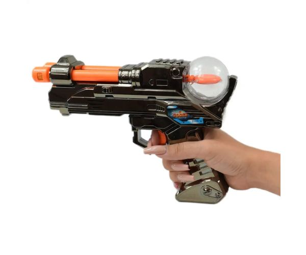 Space Warior: Armă spațială electrică metalică cu lumină și sunet 24cm
