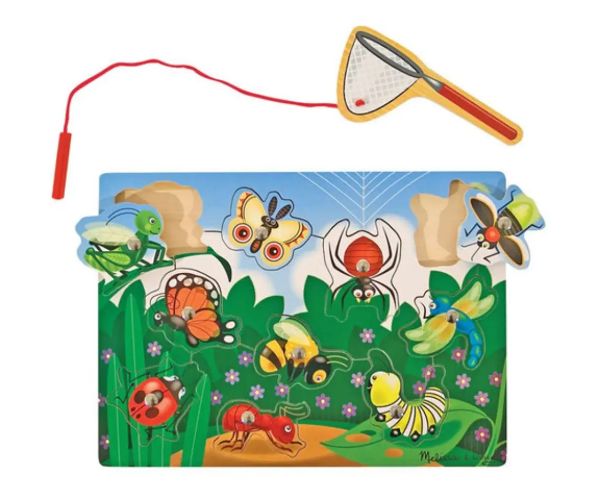 Plasă de fluturi magnetică din lemn pentru dezvoltarea abilităților - Melissa & Doug