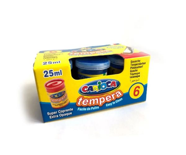 Tempera albastră în tub 6x35g - Carioca