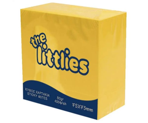 The Littlies: culoare galbenă cu 400 file caiet notițe 75x75mm