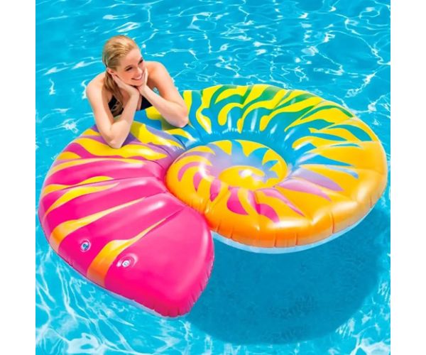 Saltea coajă de melc de mare curcubeu 157x127x25cm - Intex