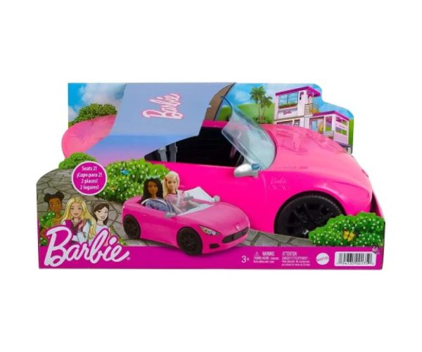 Barbie: Mașină Cabrio culoarea roz 2022 - Mattel