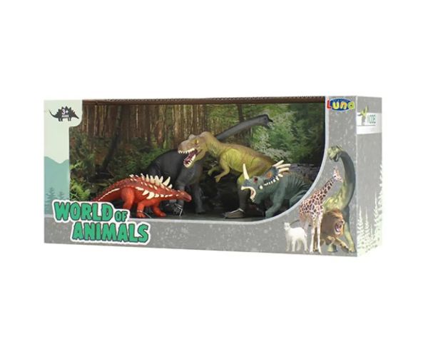 World Of Animals: Dinozauri 4 bucăți set de joacă