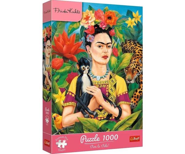 Frida Kahlo - Portret din junglă puzzle premium de 1000 de piese - Trefl