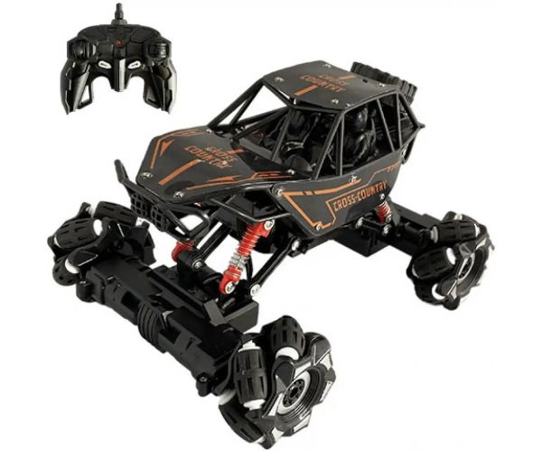 Telecomandă RC Cross Country Jeep cu suspensie cu arc și efecte de lumină 21 cm 2,4 GHz