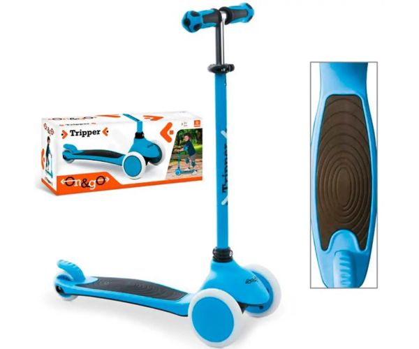 On and Go trotinetă trei roți culoarea albastră - Mondo Toys