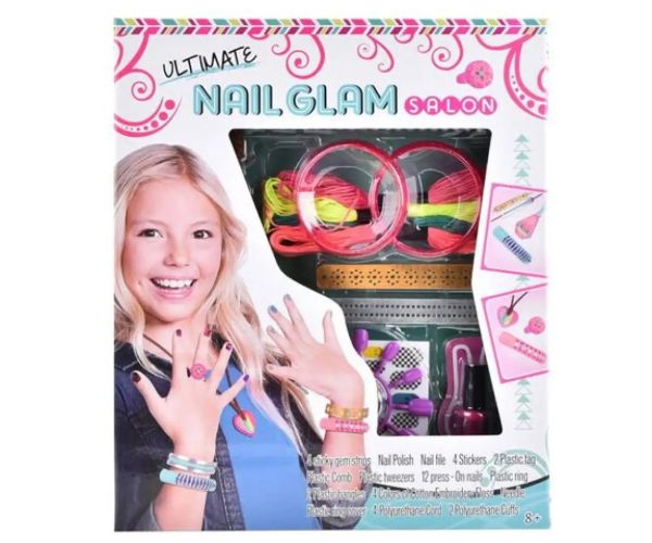 Set de frumusețe Nail Glam cu accesorii