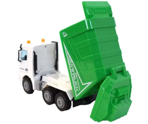 Mașină de gunoi verde 17 cm