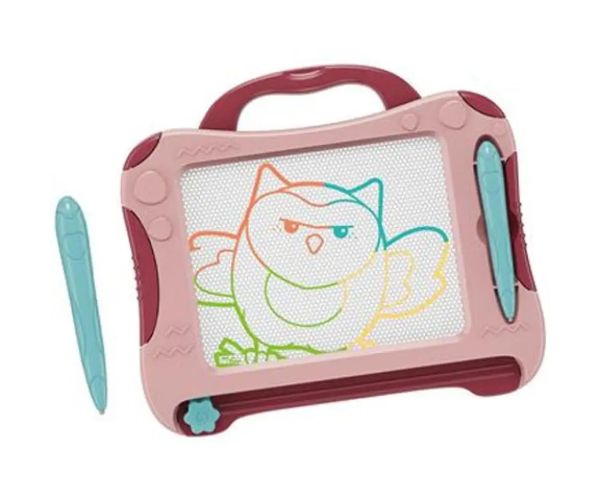 Tablă magnetică de desen bufniță roz