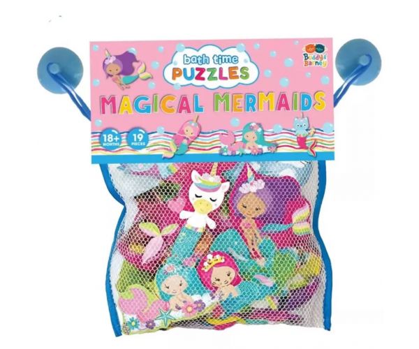 Buddy & Barney Jucărie de baie puzzle - Sirene magice
