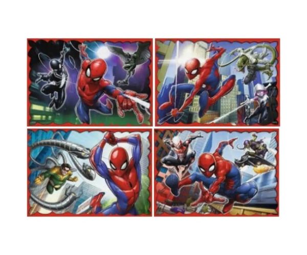 Eroul Spiderman 4 in 1 de 70-54-48-35 bucăți puzzle - Trefl