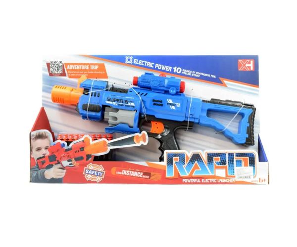 Rapid Launcher: Pistol electric cu burete cu 20 de cartușe 49cm