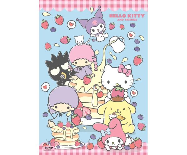 Hello Kitty și prietenii Delicii dulci puzzle de 1000 de piese – Clementoni