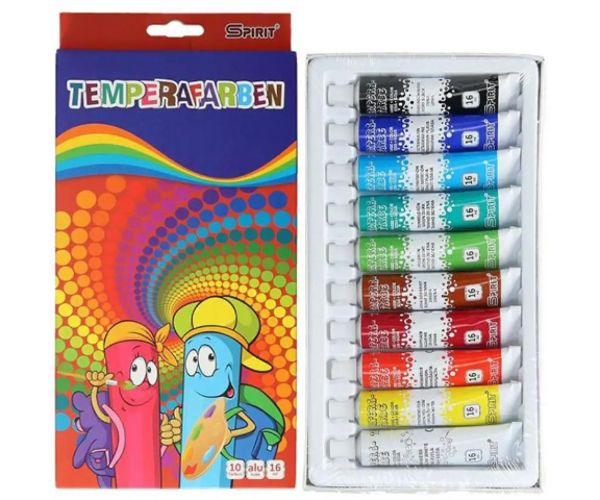 Set tempera colorată 10x16ml