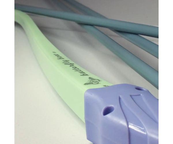 Set arc verde pastel și violet cu săgeți cu ventuză 83cm
