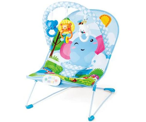 Scaun de odihnă muzicală și vibrație cu model elefant