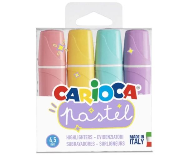 Pastel 4 bucăți textliner set - Carioca