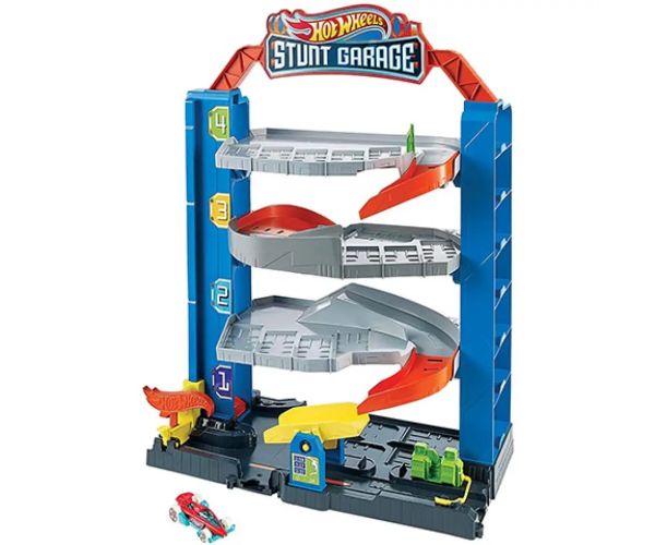 Hot Wheels Stunt Garage set pistă cu mașinuță - Mattel