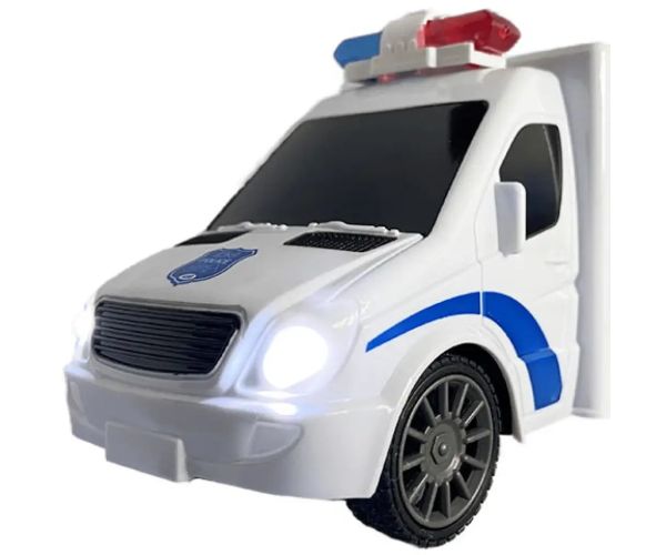 RC Microbuz de poliție cu telecomandă cu efecte luminoase și sonore la scară 1:18 20cm