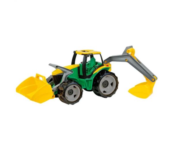 LENA: Tractor uriaş de culoarea galben/verde 65cm