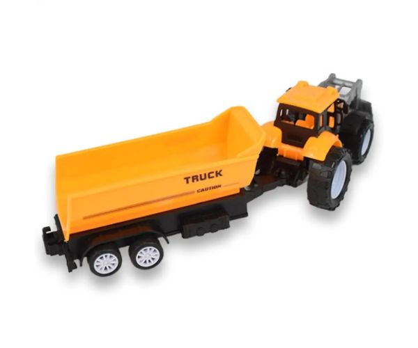 Engineering Truck: Set de utilaje din 2 părți cu tractoare, remorcă și daltă