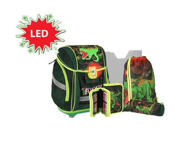 Spirit: T-Rex, 3D model LED rucsac, ghiozdan set 5 bucăți