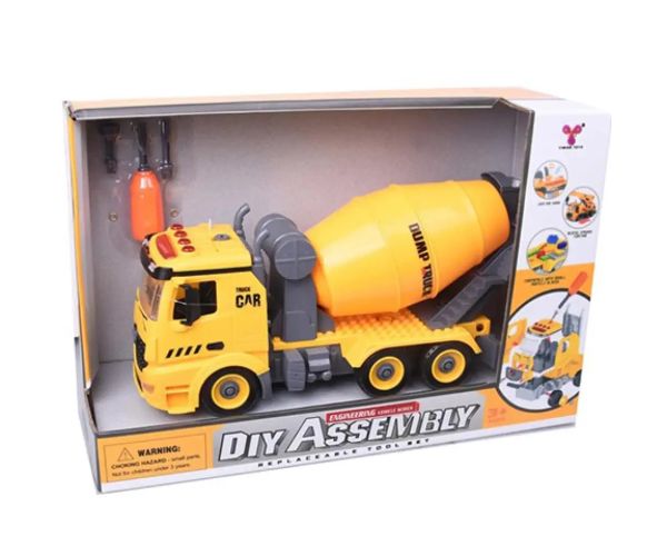 DIY fă chiar tu mixer mașină cu efecte de sunete și lumini 1:12 scară