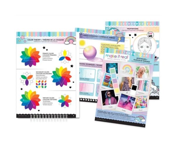 Make it Real: caiet schițe cu accesorii - Pop Pastel