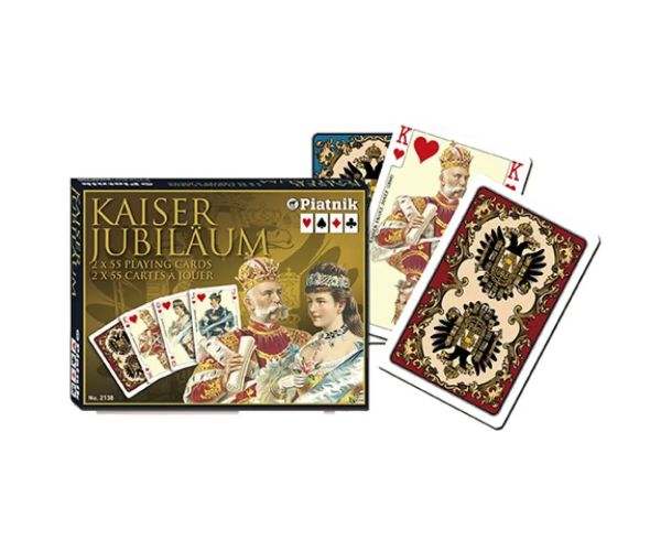 Cărţi de remi lux - Kaiser Jubilaum 2x55 cărţi - Piatnik