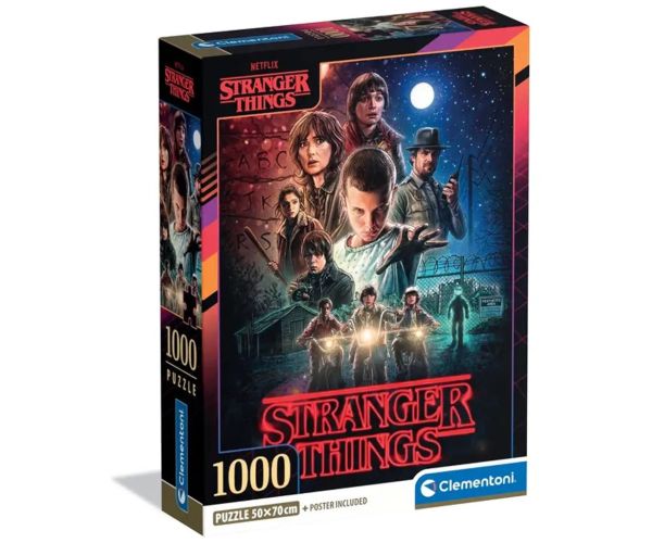 Stranger Things Sezonul 1 Puzzle de 1000 de piese cu poster - Clementoni