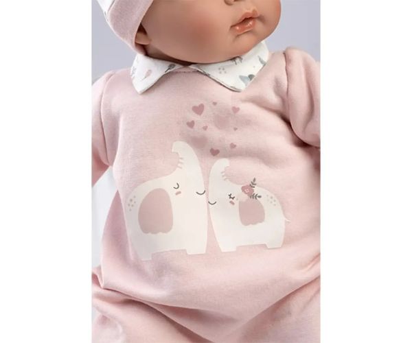 Llorens: Joelle păpușă în haine cu design elefant 38cm