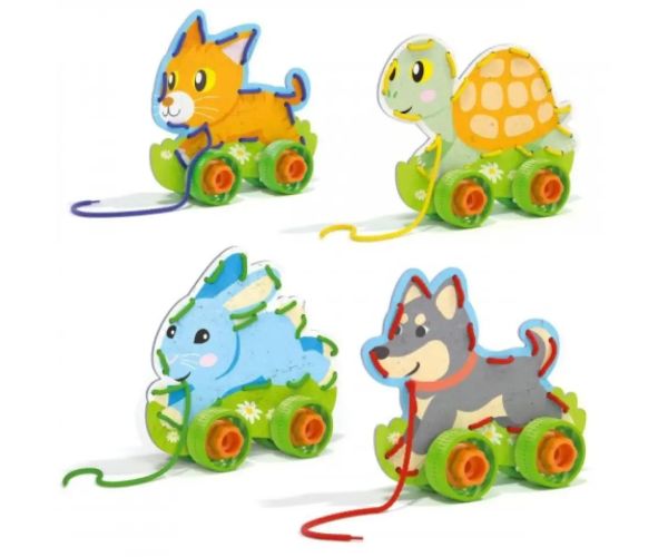Quercetti: Montessori jucărie animale set 4 bucăți