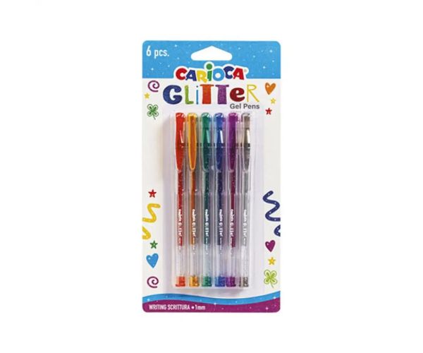 Glitter pix cu gel 6 bucăți set - Carioca
