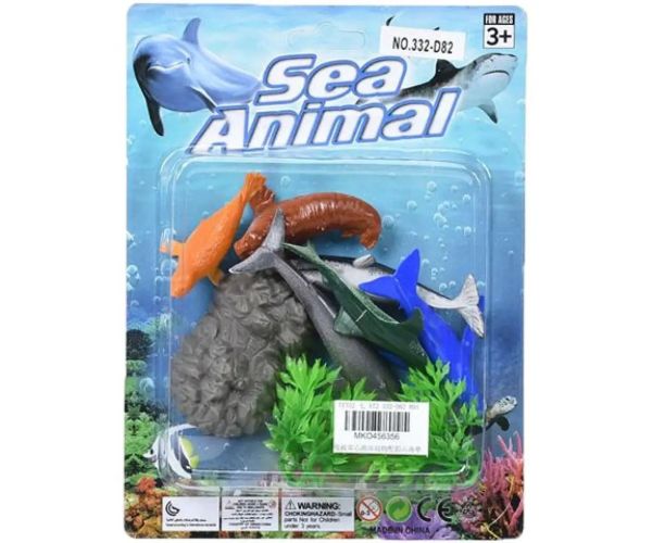 Creaturi marine figurină pachet stâncă cu alge marine