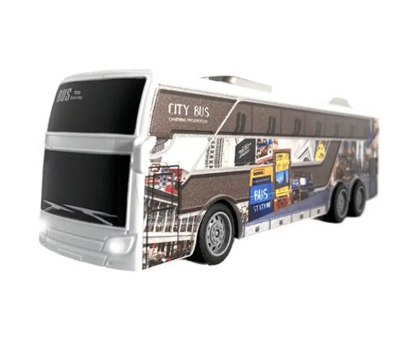 Travel City Bus Telecomandă RC cu lumină 27MHz scara 1/32 25cm