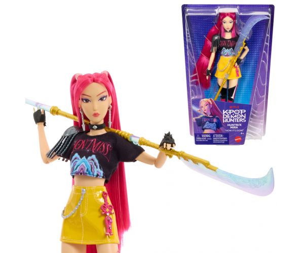 K-Pop Demonii Vânătorii: Mira păpușă de modă cu armă – Mattel