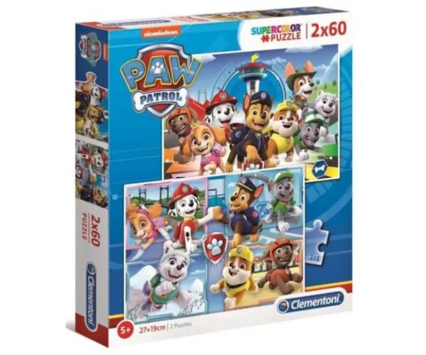 Clementoni: Paw Patrol 2in1 2x60 bucăți puzzle