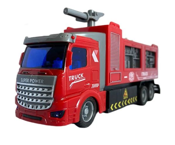 Camion de pompieri cu telecomandă RC cu efecte de lumină la scară 1/48 19cm
