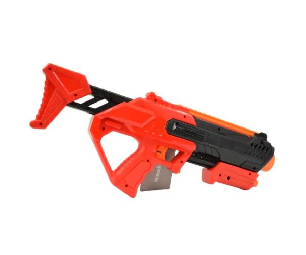 Super Shoot: Pistol manual cu burete cu cartușe și ținte flacon 46 cm