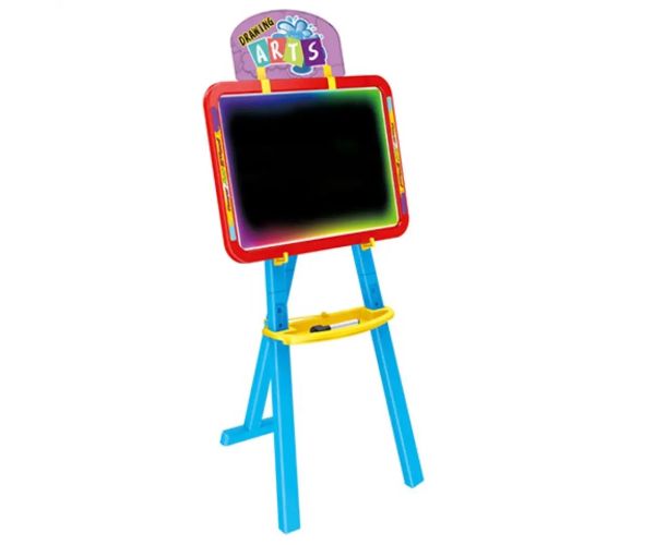3 in 1 tablă desen două fețe culoarea albastru 40x6x59cm