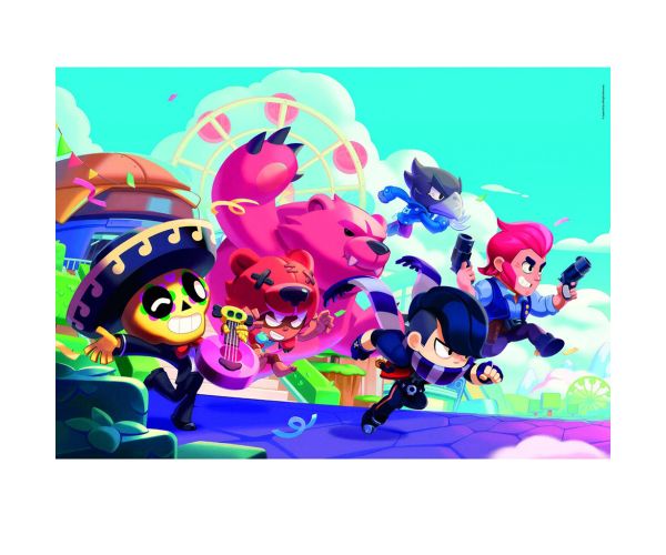 Brawl Stars Supereroi în acțiune puzzle de 180 de piese cu autocolant – Clementoni