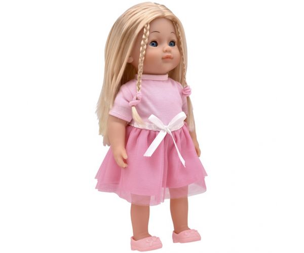 Dolls World: Păpușa Charlotte care vorbește în română, în rochie roz