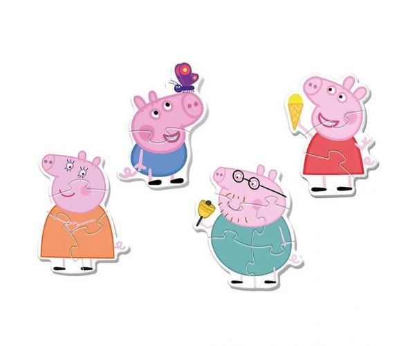 Peppa Pig - Primul puzzle Baby în geantă - Trefl