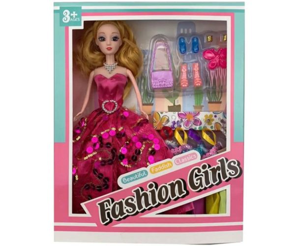 Păpușă de modă cu glitter haine de bal cu accesorii 28cm