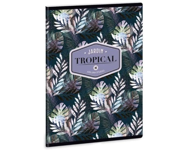 Ars Una: Floral Palm Leaf caiet cu pătrățele A5 40 file