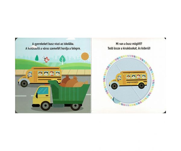 Puzzle-uri pentru cei mici - Vehicule carte pentru bebeluși